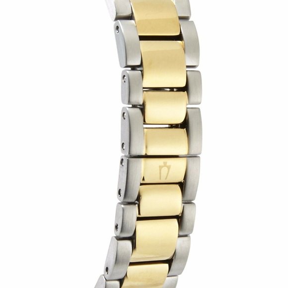 Bulova Diamond Accent Two Tone Watch! w/ box main image 5